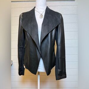 Bar III Black Jacket with Suede Lapel
